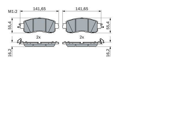 BOSCH Bremsbelagsatz, Scheibenbremse (0 986 424 638) BOSCH Bremsbelagsatz, Scheibenbremse (0 986 424 638)