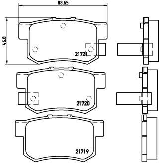 BREMBO Bremsbelagsatz, Scheibenbremse (P 28 022)