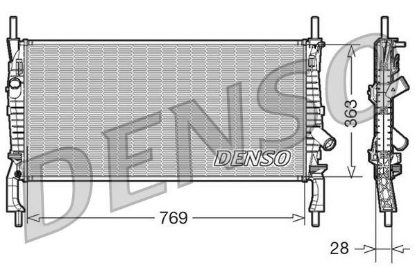 DENSO Kühler, Motorkühlung (DRM10106)