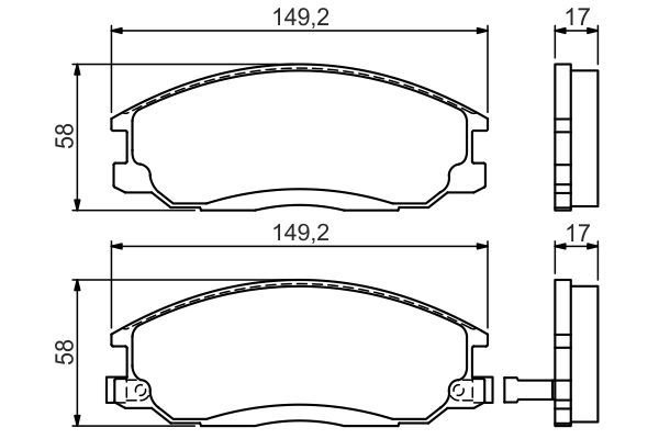 BOSCH Bremsbelagsatz, Scheibenbremse (0 986 424 729) BOSCH Bremsbelagsatz, Scheibenbremse (0 986 424 729)