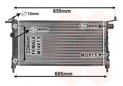 VAN WEZEL Kühler, Motorkühlung (37002184) Thumbnail