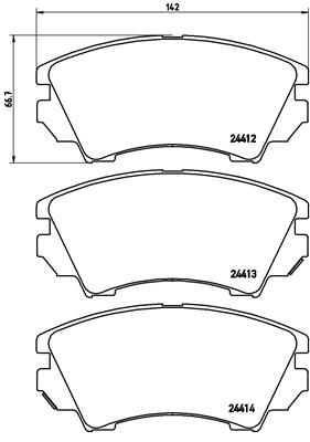 BREMBO Bremsbelagsatz, Scheibenbremse (P 59 055)