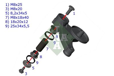 INA Reparatursatz, Spannarm-Keilrippenriemen (533 0117 10)