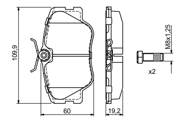 BOSCH Bremsbelagsatz, Scheibenbremse (0 986 469 410) BOSCH Bremsbelagsatz, Scheibenbremse (0 986 469 410)
