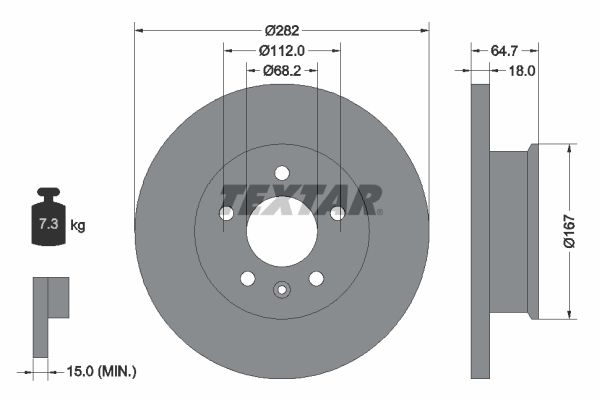 TEXTAR Bremsscheibe (92058500)