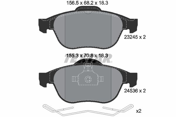 TEXTAR Bremsbelagsatz, Scheibenbremse (2453601)