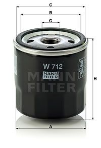 MANN-FILTER Ölfilter (W 712)