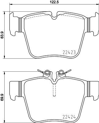 BREMBO Bremsbelagsatz, Scheibenbremse (P 50 133)