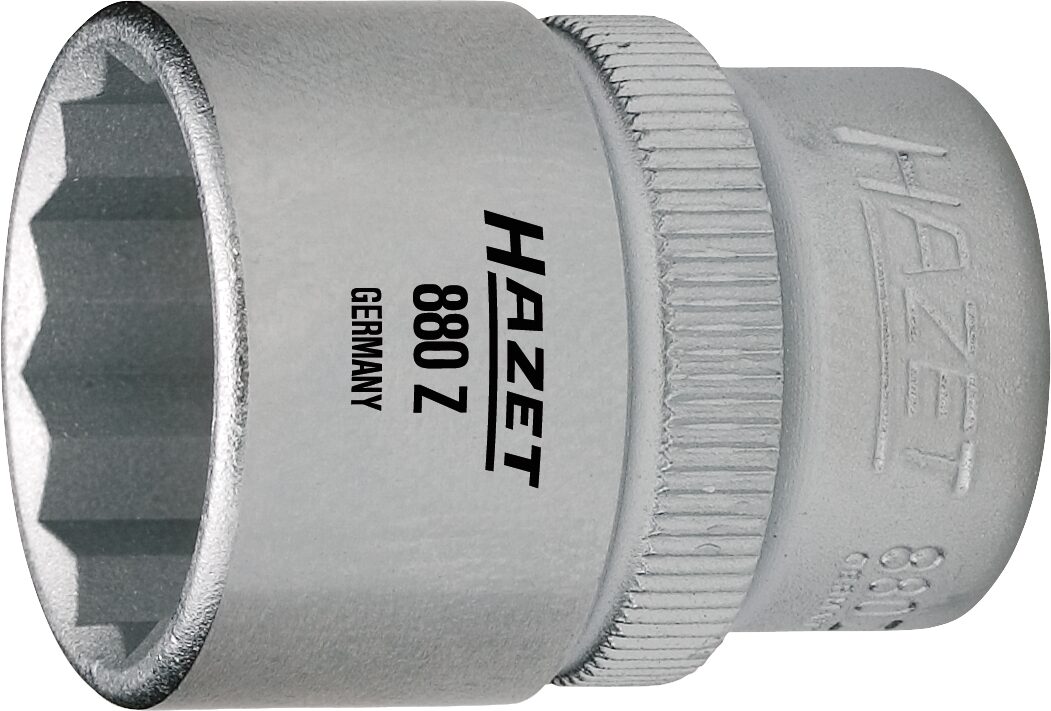 HAZET Steckschlüsseleinsatz ∙ Doppelsechskant 880Z-16 ∙ Vierkant10 mm (3/8 Zoll) ∙ Außen-Doppel-Sechskant-Tractionsprofil ∙ 16 mm