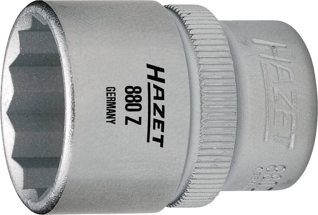 HAZET Steckschlüsseleinsatz ∙ Doppelsechskant 880Z-20 ∙ Vierkant10 mm (3/8 Zoll) ∙ Außen-Doppel-Sechskant-Tractionsprofil ∙ 20 mm