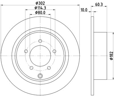 HELLA Bremsscheibe (8DD 355 115-491)