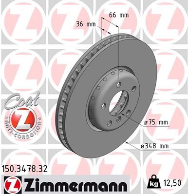 ZIMMERMANN Bremsscheibe (150.3478.32)