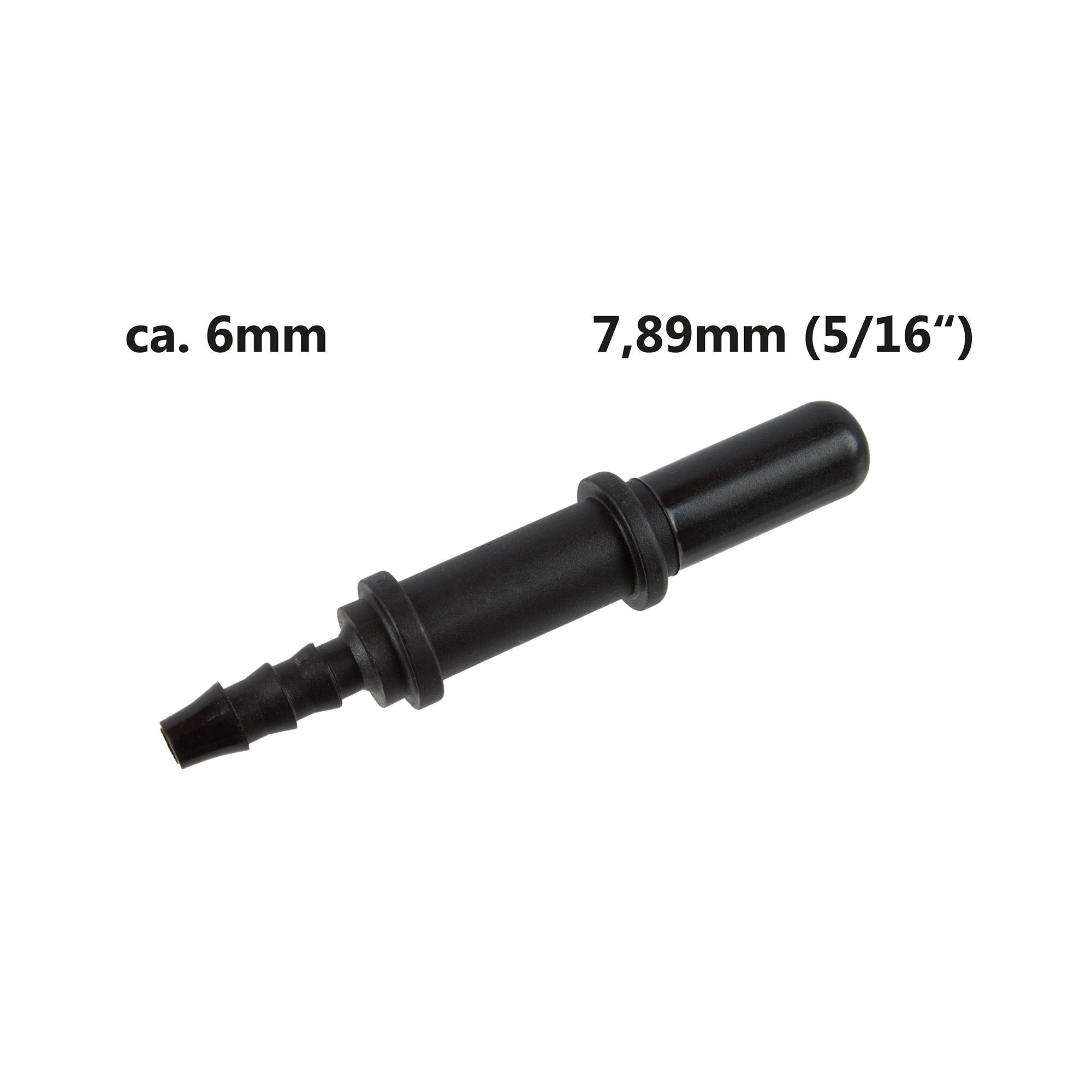 Männlichen-Steckverbinder SAE 7,89 (5/16") auf 6 mm Leitung.