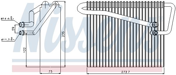 NISSENS Verdampfer, Klimaanlage (92301) NISSENS Verdampfer, Klimaanlage (92301)