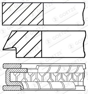 GOETZE ENGINE Kolbenringsatz (08-440700-00)
