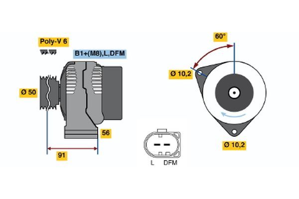 BOSCH Generator (0 124 615 044)