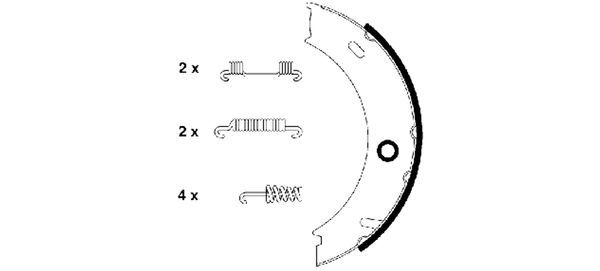 TEXTAR Bremsbackensatz, Feststellbremse (91057900)