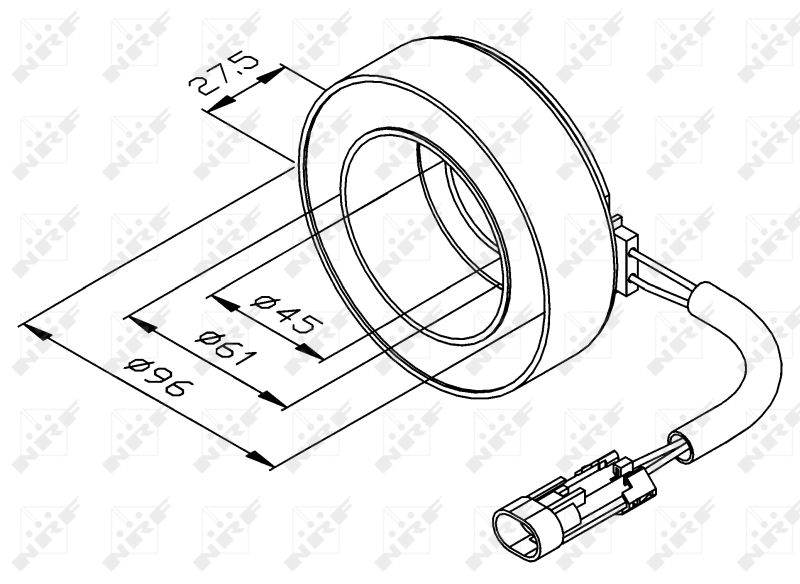 NRF Spule, Magnetkupplung (Kompressor) (38470) Thumbnail