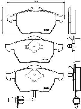 BREMBO Bremsbelagsatz, Scheibenbremse (P 85 060)