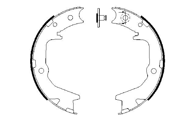 BOSCH Bremsbackensatz, Feststellbremse (0 986 487 683)
