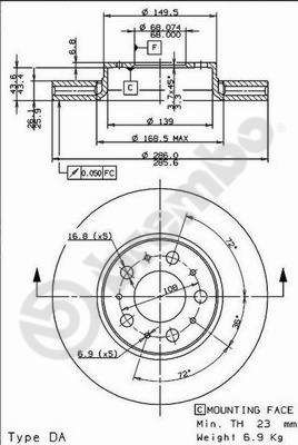 BREMBO Bremsscheibe (09.8633.75)
