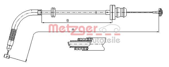 METZGER Gaszug (12.7302) 4250032441807 12.7302