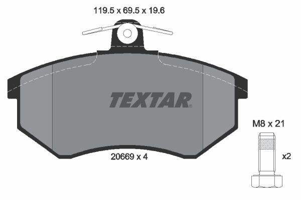TEXTAR Bremsbelagsatz, Scheibenbremse (2066921)