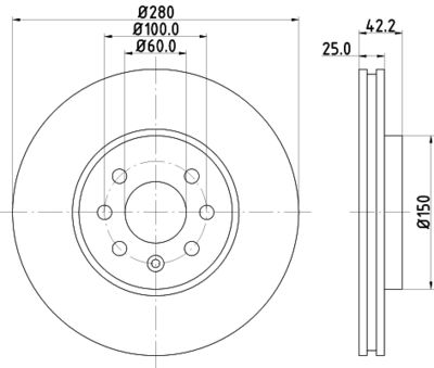 HELLA Bremsscheibe (8DD 355 128-171)