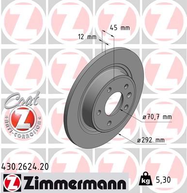 ZIMMERMANN Bremsscheibe (430.2624.20)