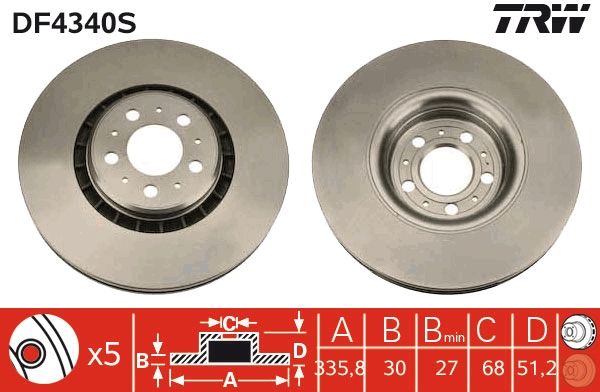 TRW Bremsscheibe (DF4340S)