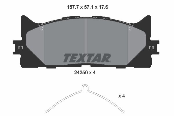 TEXTAR Bremsbelagsatz, Scheibenbremse (2435001)