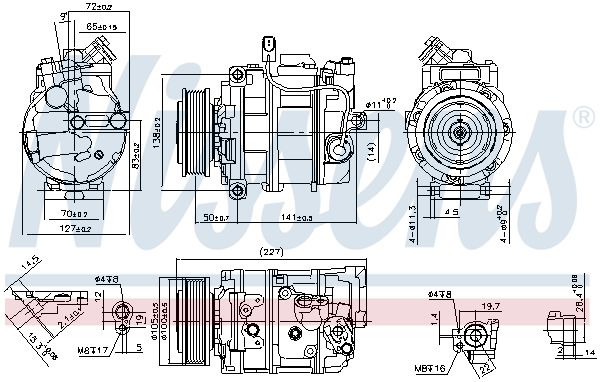 NISSENS Kompressor, Klimaanlage (890173) NISSENS Kompressor, Klimaanlage (890173)