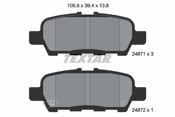 TEXTAR Bremsbelagsatz, Scheibenbremse (2487101)