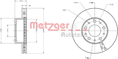 METZGER Bremsscheibe (6110354)