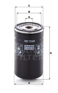 MANN-FILTER Hydraulikfilter, Automatikgetriebe (WD 724/6)