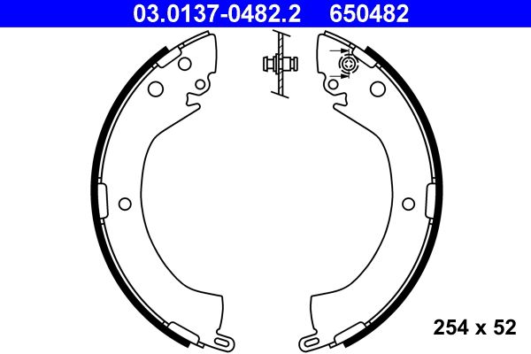 ATE Bremsbackensatz (03.0137-0482.2)