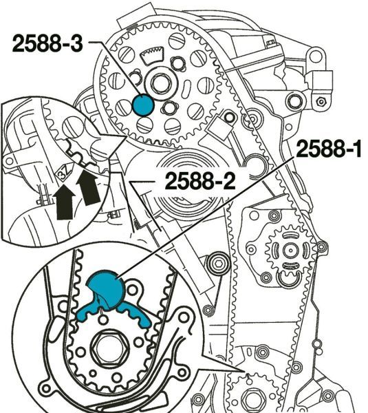 HAZET Arretierwerkzeug, Kurbelwelle (2588-1)