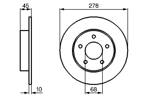BOSCH Bremsscheibe (0 986 479 B64) BOSCH Bremsscheibe (0 986 479 B64)