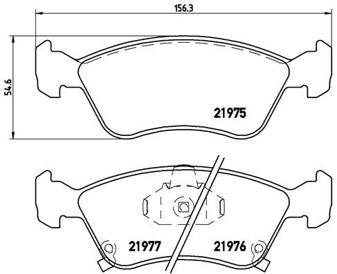 BREMBO Bremsbelagsatz, Scheibenbremse (P 83 041)