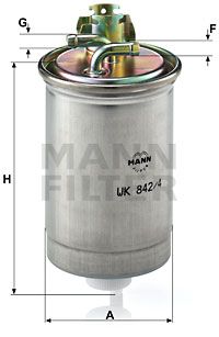 MANN-FILTER Kraftstofffilter (WK 842/4)
