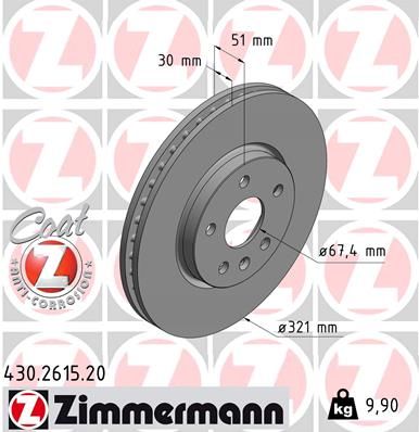 ZIMMERMANN Bremsscheibe (430.2615.20)
