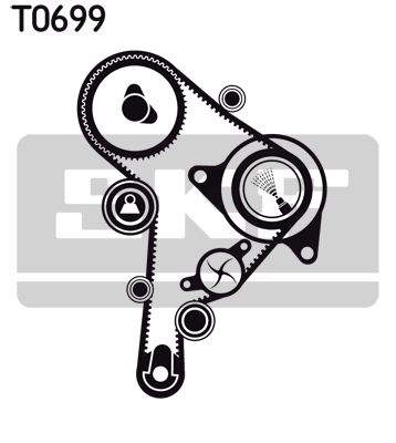 SKF Wasserpumpe + Zahnriemensatz (VKMC 01251) 7316574271023 VKMC 01251