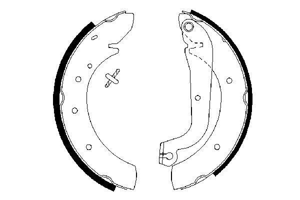 BOSCH Bremsbackensatz (0 986 487 313)