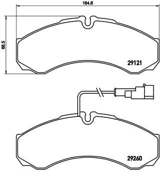 BREMBO Bremsbelagsatz, Scheibenbremse (P 56 069)