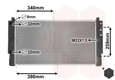 VAN WEZEL Kühler, Motorkühlung (58002149) Thumbnail
