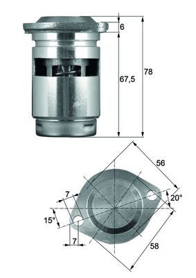 MAHLE Thermostat, Ölkühlung (TO 1 83) 4250192931682 TO 1 83