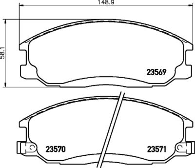 HELLA Bremsbelagsatz, Scheibenbremse (8DB 355 009-991)