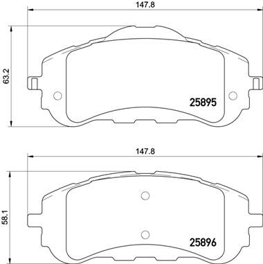 BREMBO Bremsbelagsatz, Scheibenbremse (P 61 120)