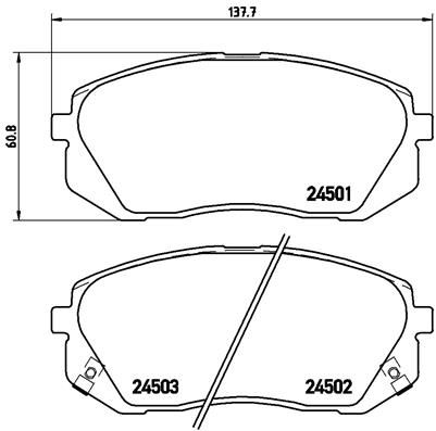 BREMBO Bremsbelagsatz, Scheibenbremse (P 30 039)