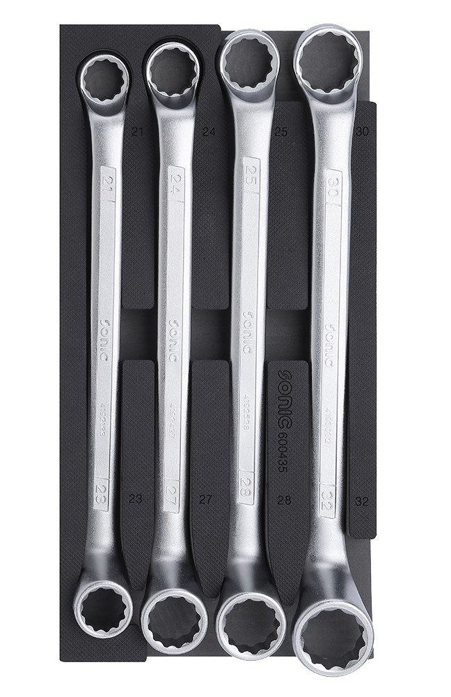 1/3 SFS Gekröpfter Ringschlüsselsatz, 4-tlg. 1/3 SFS Gekröpfter Ringschlüsselsatz, 4-tlg.